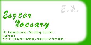 eszter mocsary business card
